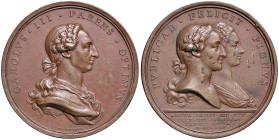 SPAGNA Carlo III (1759-1788) Medaglia A. 1765 Matrimonio tra Maria Luisa e Carlo - (g 53,91 - Ø 49,5 mm) AE
qSPL