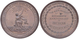 STATI UNITI Medaglia 1876 dichiarazione d’indipendenza - AE (g 21,62 - Ø 37 mm)
qFDC