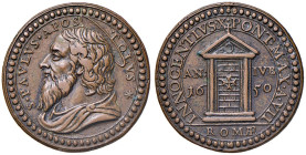 Innocenzo X (1644-1655) Medaglia A. VII 1650 - Opus: Morone - AE (g 7,00 - Ø 23 mm)
qSPL/SPL