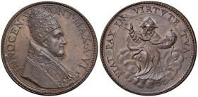 Innocenzo X (1644-1655) Medaglia A. VII - Opus: G. M. - AE (g 32,75 - Ø 38 mm) Frattura di conio al R/
FDC