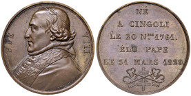 Pio VIII (1829-1830) Medaglia 1829 Per l’elevazione al soglio pontificio - Opus: Pingret - AE (g 31,05 - Ø 41 mm)
SPL-FDC