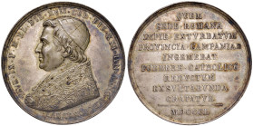 Pio IX (1846-1878) Medaglia 1850 per il ritorno a Roma - Opus: G. Cerbara - AE (g 26,54 - Ø 43 mm) Colpo al bordo
SPL+