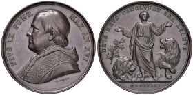 Pio IX (1846-1878) Medaglia 1861 A. XVI - Opus: Voigt - AE (g 36,74 - Ø 43 mm) Minimi segnetti al bordo
qFDC
