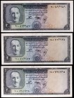 SH 1327 (1948). Afganistán. Banco de Afganistán. 2 afghanis. (Pick 28). Rey Muhammad Zahir. 3 billetes. S/C-.
