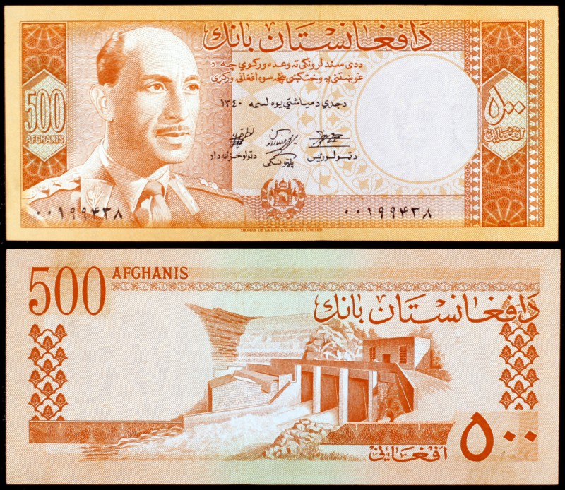 SH 1340 (1961). Afganistán. Banco de Afganistán. 500 afghanis. (Pick 40Aa). Rey ...