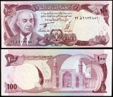 SH 1352 (1973). Afganistán. Banco de Afganistán. 100 afghanis. (Pick 100a). Presidente Muhammad Daud / Mezquita del Viernes de Herat. S/C-.