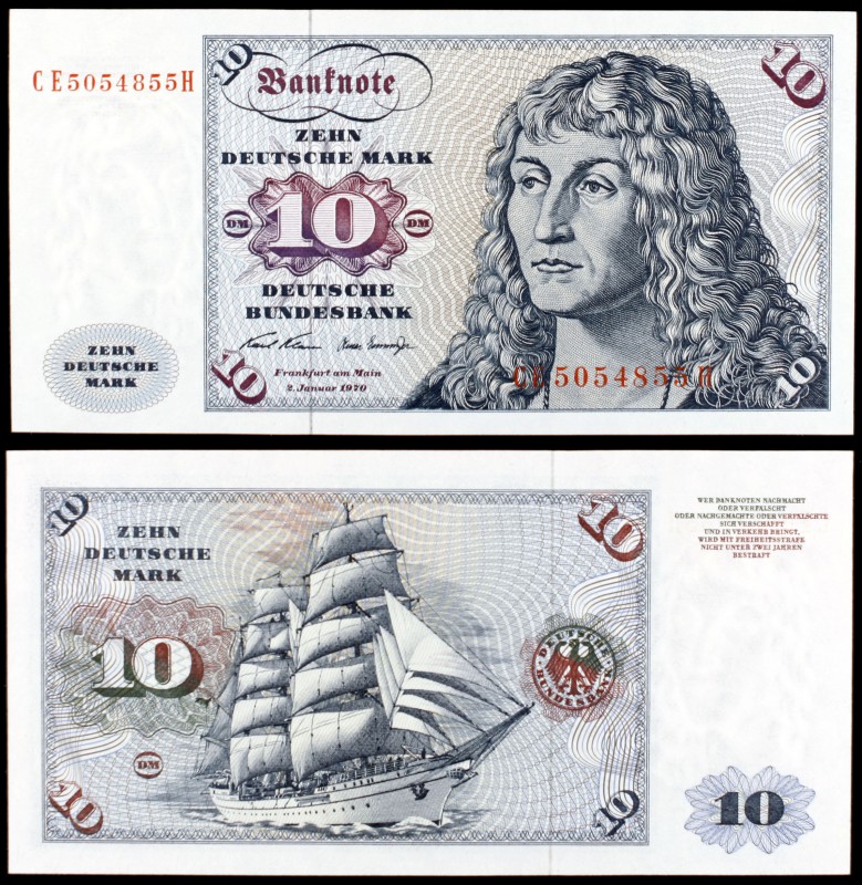 1970. Alemania Occidental. Banco Federal. 10 deutsche mark. (Pick 31a). 2 de ene...