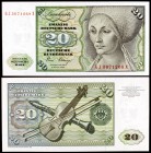 1980. Alemania Occidental. Banco Federal. 20 deutsche mark. (Pick 32d). 2 de enero, Elsbeth Tucher. S/C.
