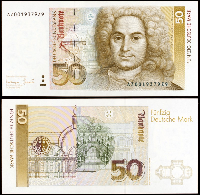 1993. Alemania Occidental. Banco Federal. 50 deutsche mark. (Pick 40c). 1 de oct...