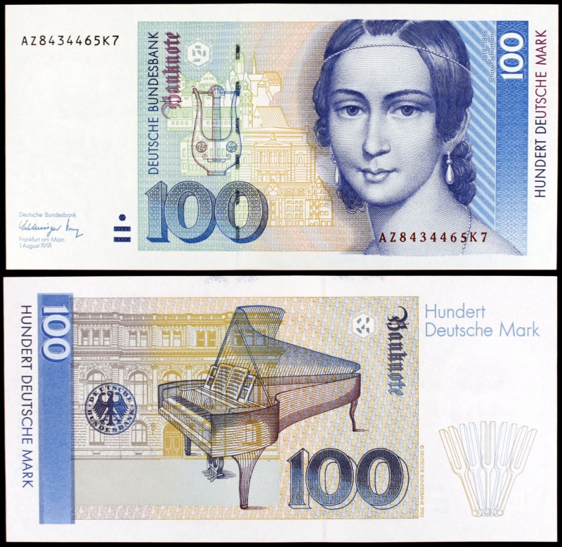 1991. Alemania Occidental. Banco Federal. 100 deutsche mark. (Pick 41b). 1 de ag...