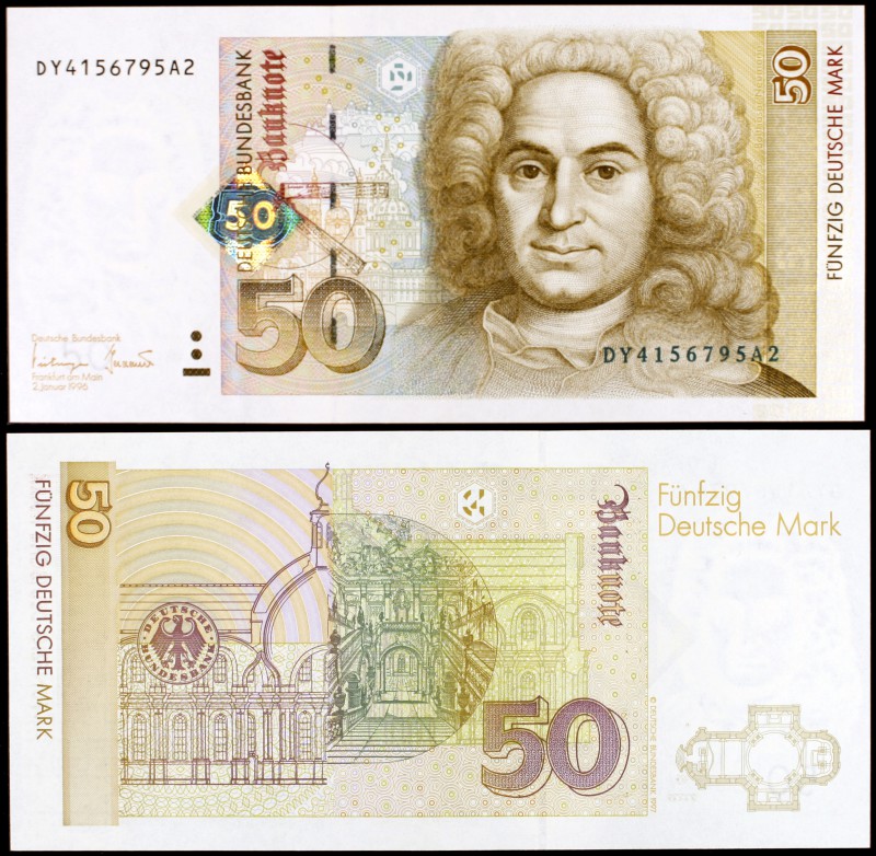 1996. Alemania Occidental. Banco Federal. 50 deutsche mark. (Pick 45). 2 de ener...