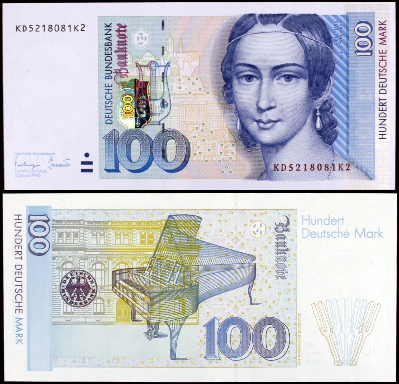 1996. Alemania Occidental. Banco Federal. 100 deutsche mark. (Pick 46). 2 de ene...