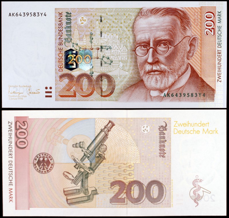1996. Alemania Occidental. Banco Federal. 200 deutsche mark. (Pick 47). 2 de ene...