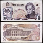 1970. Austria. Banco Nacional. 50 chelines. (Pick 144). 2 de enero, Ferdinand Raimund. S/C.