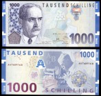 1997. Austria. Banco Nacional. 1000 chelines. (Pick 155). 1 de enero, Karl Landsteiner. Escaso. S/C.