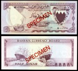 1964. Bahréin. Caja de Conversión. 1/2 dinar. (Pick 3s). S/C.