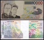 s/d (1997). Bélgica. Banco Nacional. 10000 francos. (Pick 152). Rey Alberto II y Reina Paola. Raro. S/C.
