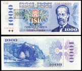 1985. República Checa. Banco Nacional. 1000 coronas. (Pick 3b). Bedrich Smetana. Raro. S/C.