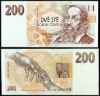 1993. República Checa. Banco Nacional. 200 coronas. (Pick 6a). Jan Ámos Komensky. S/C.