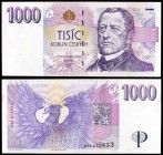 1996. República Checa. Banco Nacional. 1000 coronas. (Pick 15). Frantisek Palacky. Escaso. S/C.