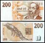 1998. República Checa. Banco Nacional. 200 coronas. (Pick 19). Jan Ámos Komensky. S/C.