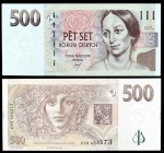 1997. República Checa. Banco Nacional. 500 coronas. (Pick 20). Bozena Nemcová. S/C.