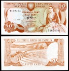 1989. Chipre. Banco Central. 50 céntimos. (Pick 52). 1 de noviembre, Presa Yermasoyia. S/C.