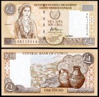 2001. Chipre. Banco Central. 1 libra. (Pick 60c). 1 de febrero. S/C.