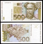 1993 (1994). Croacia. Banco Nacional. 500 kuna. (Pick 34a). 31 de octubre, Markro Marulic. Escaso. S/C-.