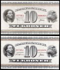 (19)70. Dinamarca. Banco Nacional. 10 coronas. (Pick 44r8). 2 billetes. S/C.