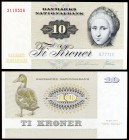(19)77. Dinamarca. Banco Nacional. 10 coronas. (Pick 48g). Catherine Sophie Kirchhoff. S/C.
