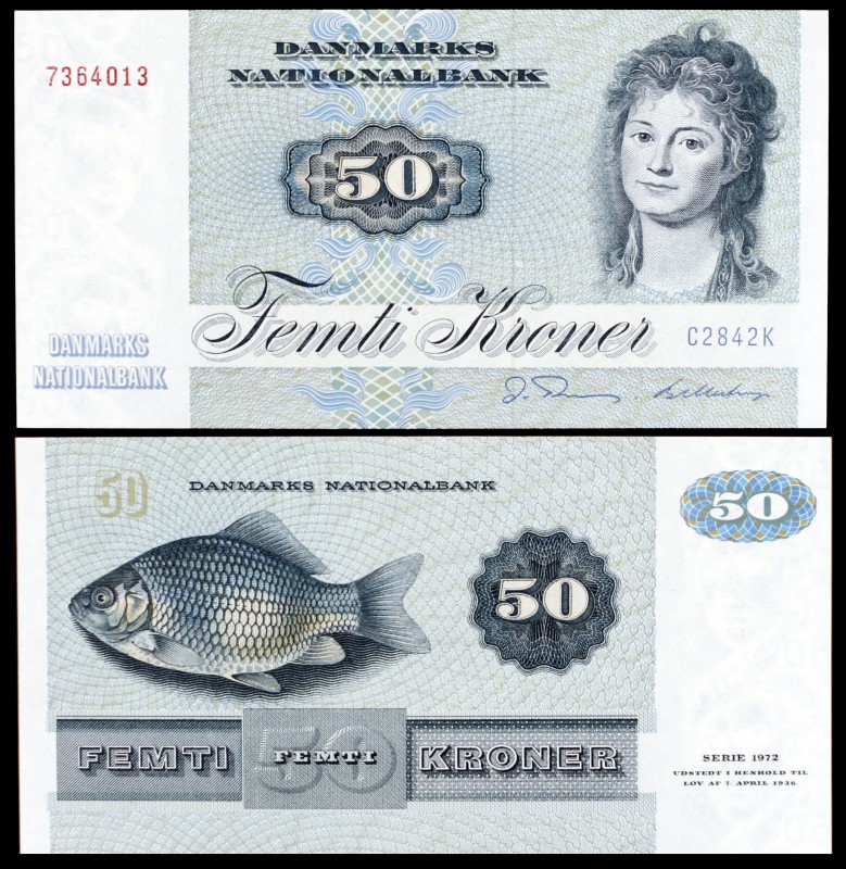 (19)84. Dinamarca. Banco Nacional. 50 coronas. (Pick 50f). Mrs. Ryberg. Escaso. ...