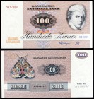 (19)93. Dinamarca. Banco Nacional. 100 coronas. (Pick 51w). Jens Juel's. S/C.