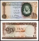 1961 Egipto. Banco Central. 10 libras. (Pick 41). Tutankamón. S/C-.