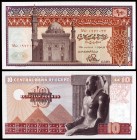 1978. Egipto. Banco Central. 10 libras. (Pick 46). Mezquita del Sultán Hasán. S/C-.