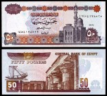 (1993-1999). Egipto. Banco Central. 50 libras. (Pick 60). Mezquita de Abu Hariba S/C-.