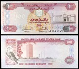 1995 /AH 1416. Emiratos Árabes Unidos. Banco Central. 100 dirhams. (Pick 15b). World Trade Center de Dubái. Escaso. S/C-.