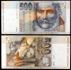 1993. Eslovaquia. Banco Nacional. 500 coronas. (Pick 23a). 1 de octubre, Ludovit Stúr. Serie A. S/C.