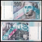1995. Eslovaquia. Banco Nacional. 200 coronas. (Pick 26a). 1 de agosto, Anton Bernolák Serie A. S/C.