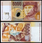 1995. Eslovaquia. Banco Nacional. 5000 coronas. (Pick 40). 3 de abril, Milan Rastslav Stéfanik. Raro. S/C.
