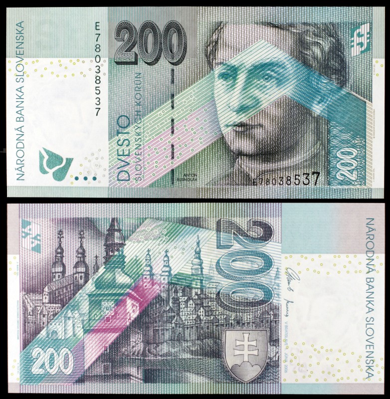 2006. Eslovaquia. Banco Nacional. 200 coronas. (Pick 45). 1 de junio, Anton Bern...