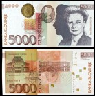 2000. Eslovenia. Banco de Eslovenia. 5000 tolarjev. (Pick 23a). 15 de enero, Ivana Kobilca. S/C.