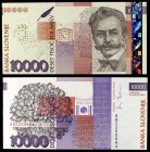 2001. Eslovenia. Banco de Eslovenia. 10000 tolarjev. (Pick 27). I. Cankar. Escaso. S/C.