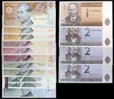 Estonia. 15 billetes de distintos valores y fechas. S/C.