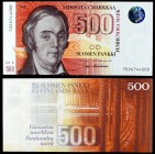 1986 (1991). Finlandia. Banco de Finlandia. 500 marcos. (Pick 120). Elias Lönnrot. Raro. S/C.