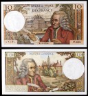 1972. Francia. Banco de Francia. 10 francos. (Pick 147d). 7 de septiembre, Voltaire. S/C.