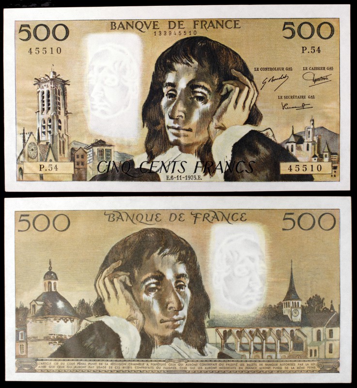 1975. Francia. Banco de Francia. 500 francos. (Pick 156c). 6 de noviembre, Blais...