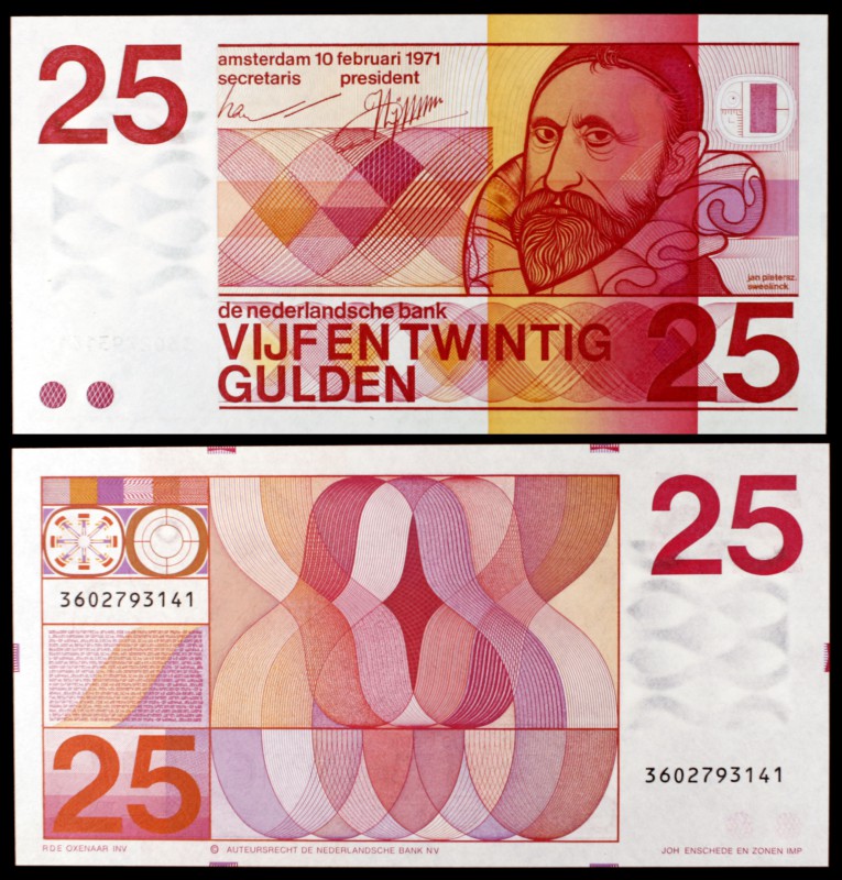 1971. Holanda. De Nederlandsche Bank. 25 gulden. (Pick 92a). 10 de febrero, Jan ...