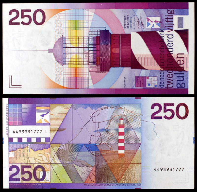 1985 (1986). Holanda. De Nederlandsche Bank. 250 gulden. (Pick 98a). 25 de julio...