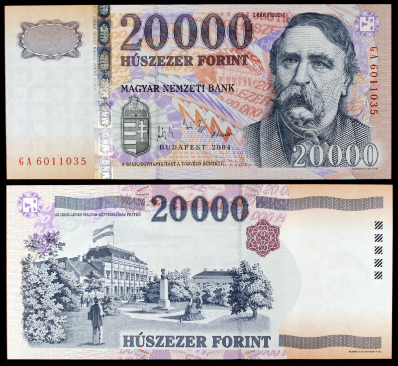 2004. Hungría. Banco Nacional. 20000 florines. (Pick 193a). Ferenc Deák. Serie G...